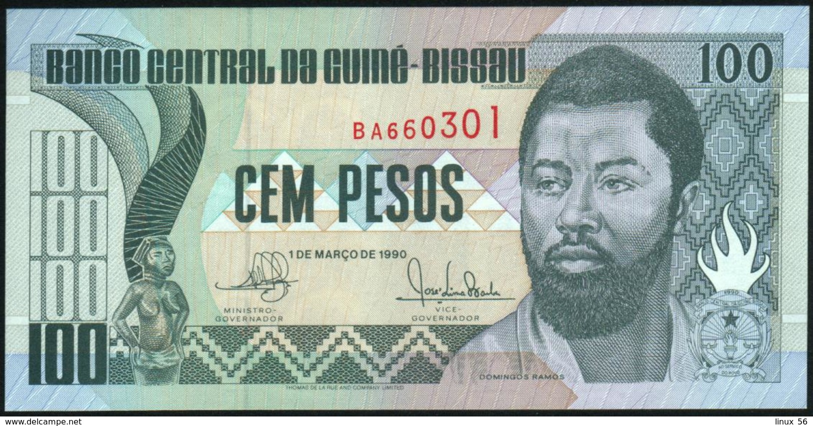 GUINEA BISSAU - 100 Pesos 01.03.1990 {Banco Central Da Guiné-Bissau} UNC P.11 - Guinee-Bissau