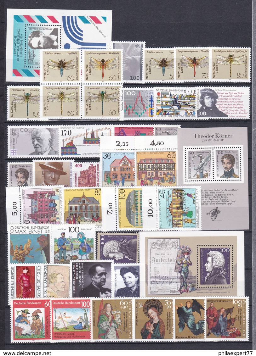 BRD - 1991 - Sammlung - Postfrisch - 88 Euro - Ungebraucht