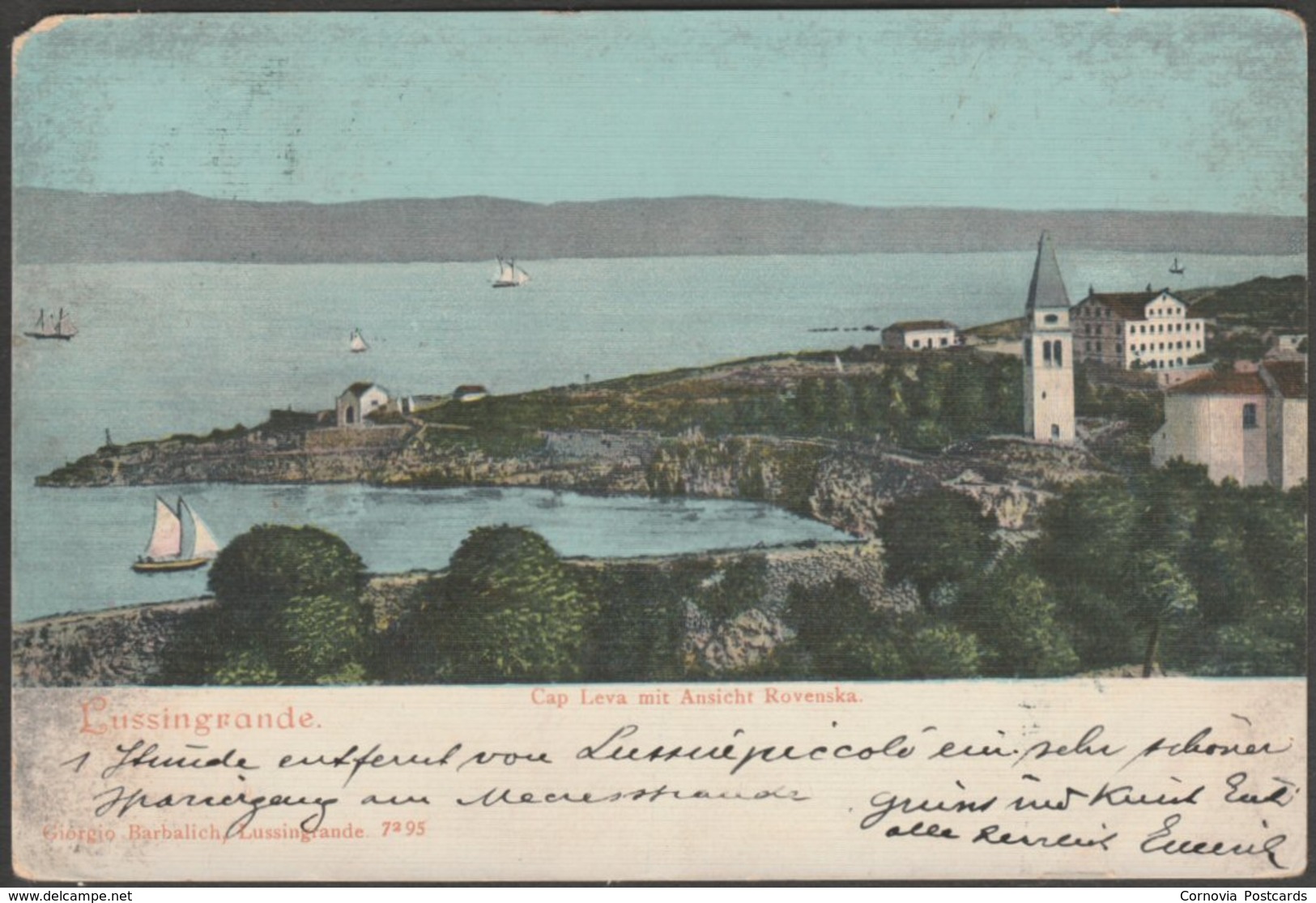 Cap Leva Mit Ansicht Rovenska, Lussingrande, 1903 - Giorgio Barbalich Cartolina - Croatia