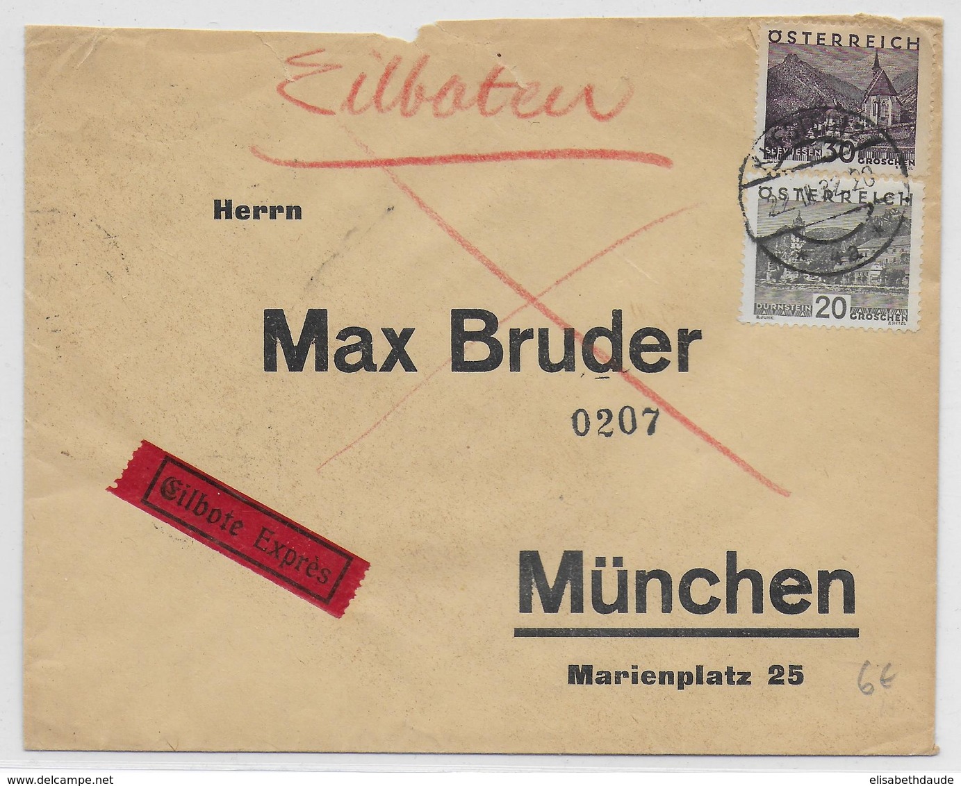 AUTRICHE - 1932 - ENVELOPPE EXPRES De KUFSTEIN => MÜNCHEN (GERMANY) - Covers & Documents