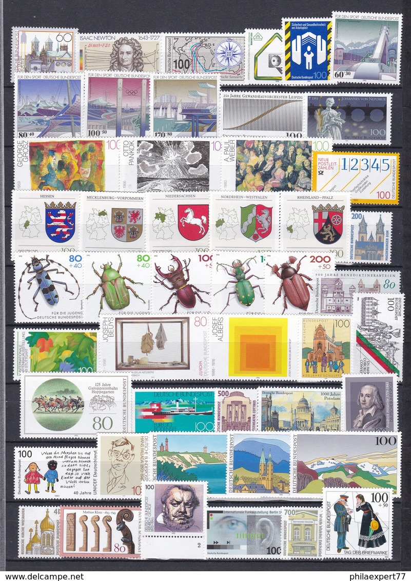 BRD - 1993 - Sammlung - Postfrisch - 80 Euro - Ungebraucht