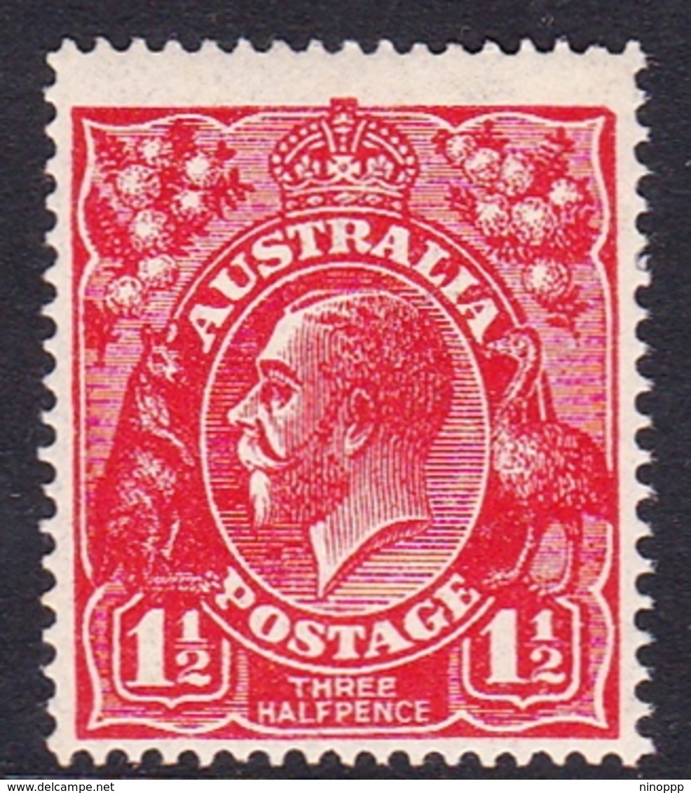 Australia SG 77 1924 King George V,three Half Penny Scarlet,Single Watermark, Mint Hinged - Neufs