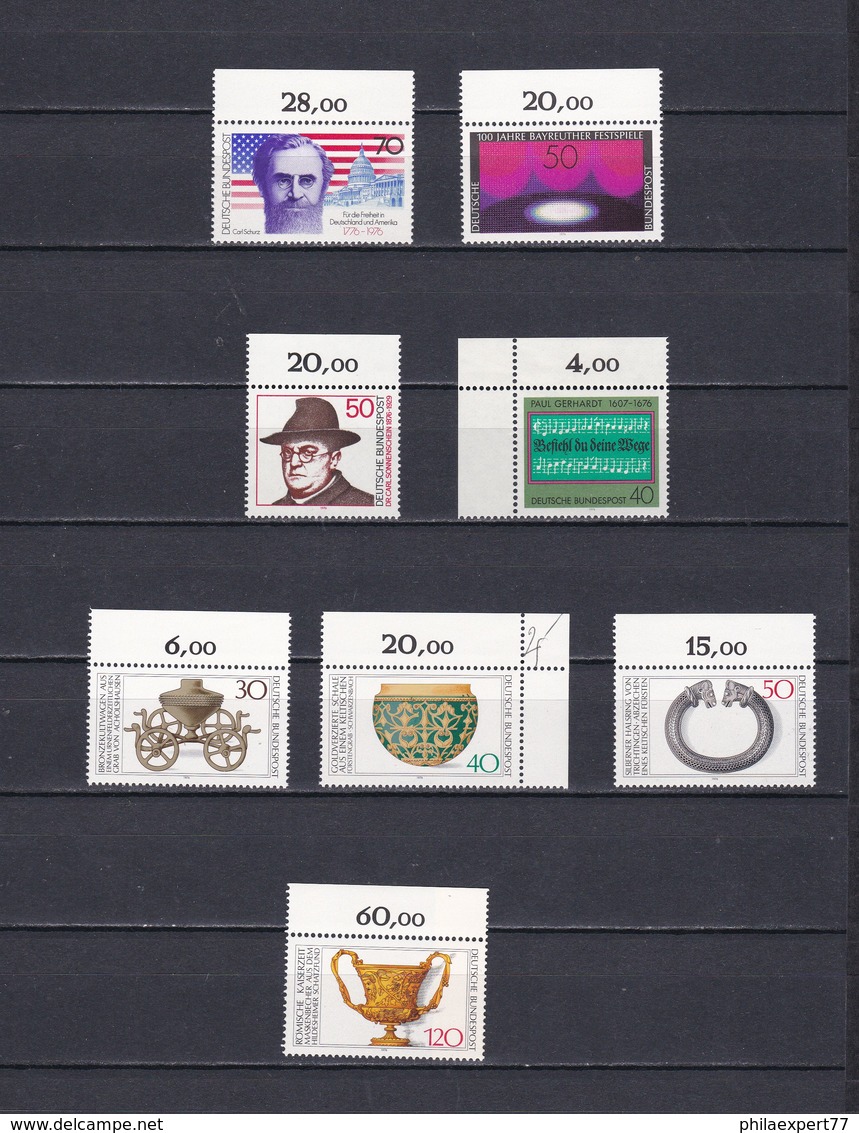 BRD - 1976 - Sammlung - Ecken - Rand - Postfrisch - 42 Euro - Nuovi