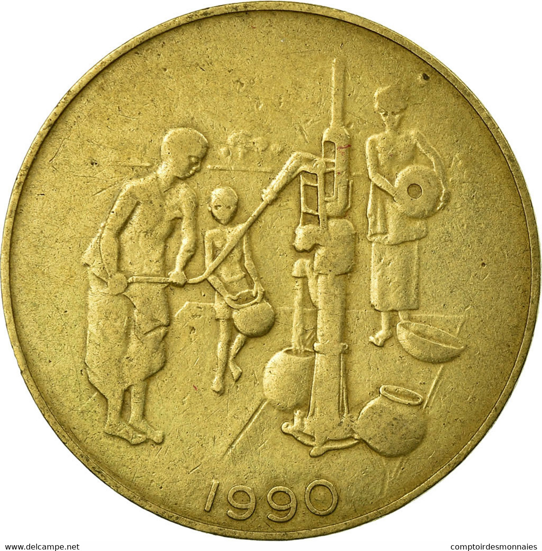 Monnaie, West African States, 10 Francs, 1990, Paris, TB+, Aluminum-Bronze - Côte-d'Ivoire