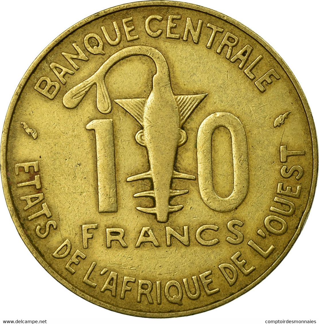 Monnaie, West African States, 10 Francs, 1990, Paris, TB+, Aluminum-Bronze - Côte-d'Ivoire