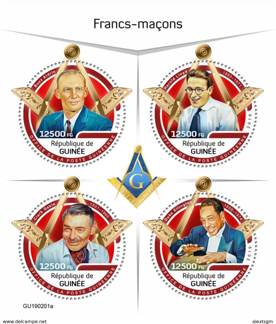 GUINEA 2019 - Freemasons. Official Issue - Freemasonry