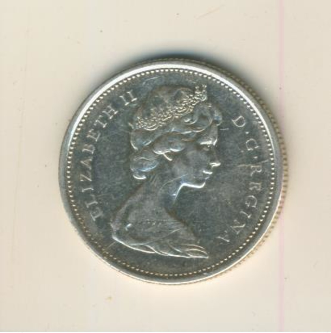 Canada 25 Cents 1965, Silber,  Elisabeth II. --  Segelschiff Canada   (71) - Canada