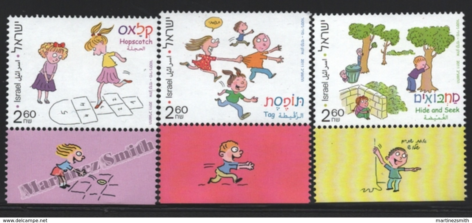 Israel 2011  Yv. 2135-37, Children's Games – Tab - MNH - Ungebraucht (mit Tabs)