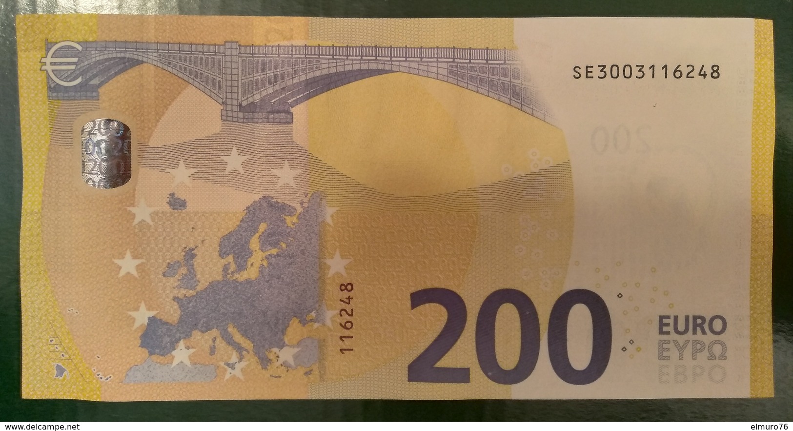 200 EURO S002C1 Italy Serie SE Ch00 Draghi Perfect UNC - 200 Euro