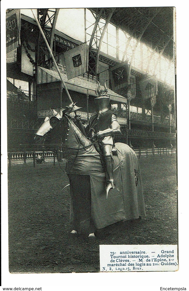 CPA - Carte Postale-Belgique -Bruxelles -75me Anniversaire Grand Tournoi Historique-1905..VM4700 - Autres & Non Classés