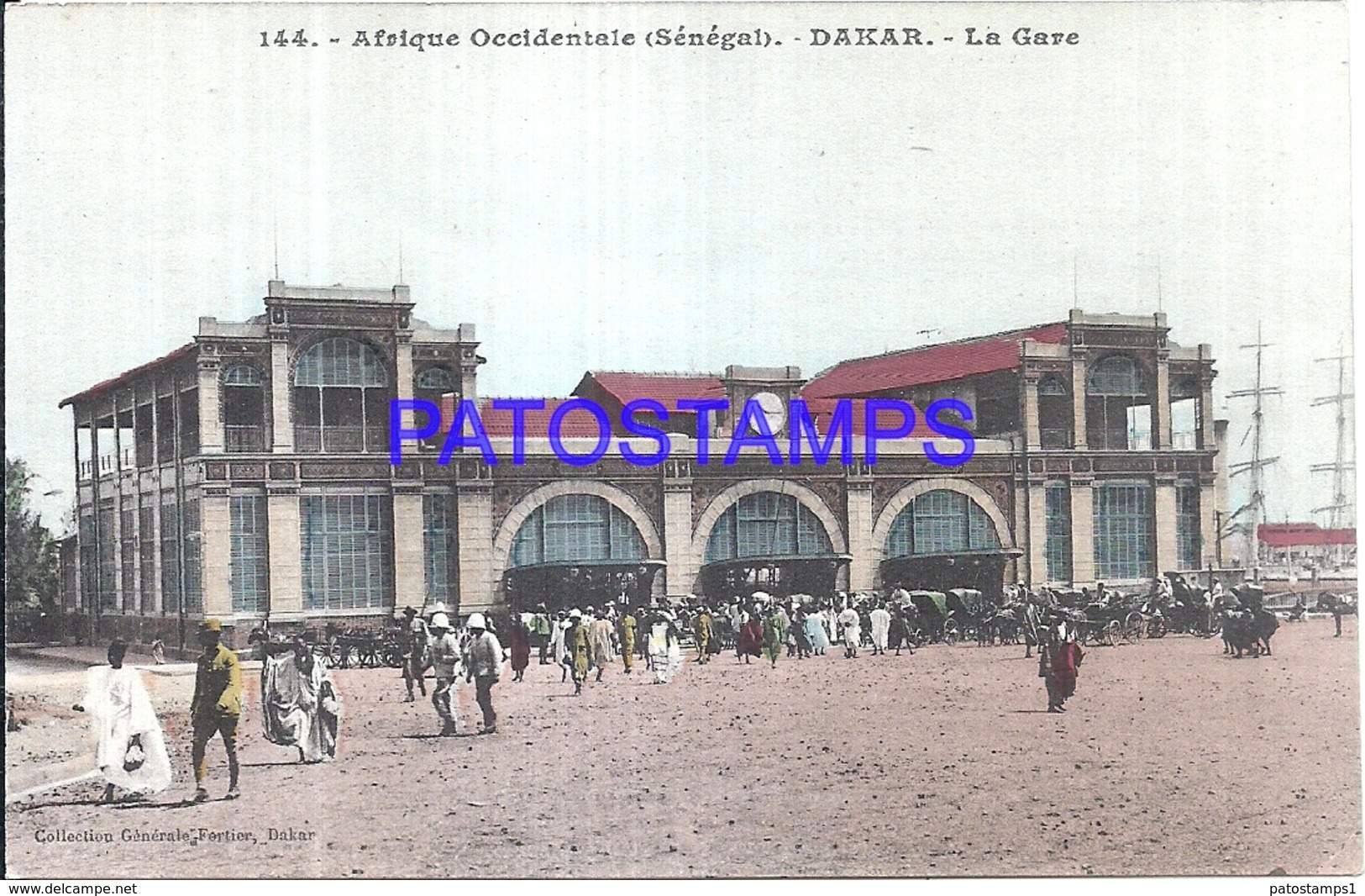 115975 AFRICA DAKAR SENEGAL THE STATION TRAIN POSTAL POSTCARD - Unclassified