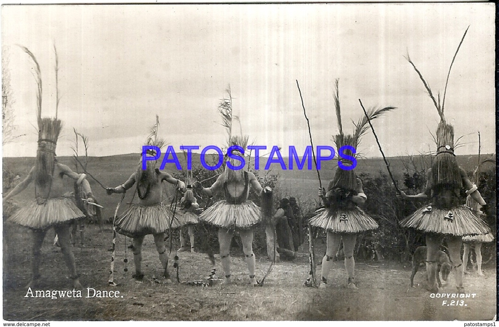 115978 AFRICA AMAGWETA COSTUMES NATIVE DANCER POSTAL POSTCARD - Unclassified