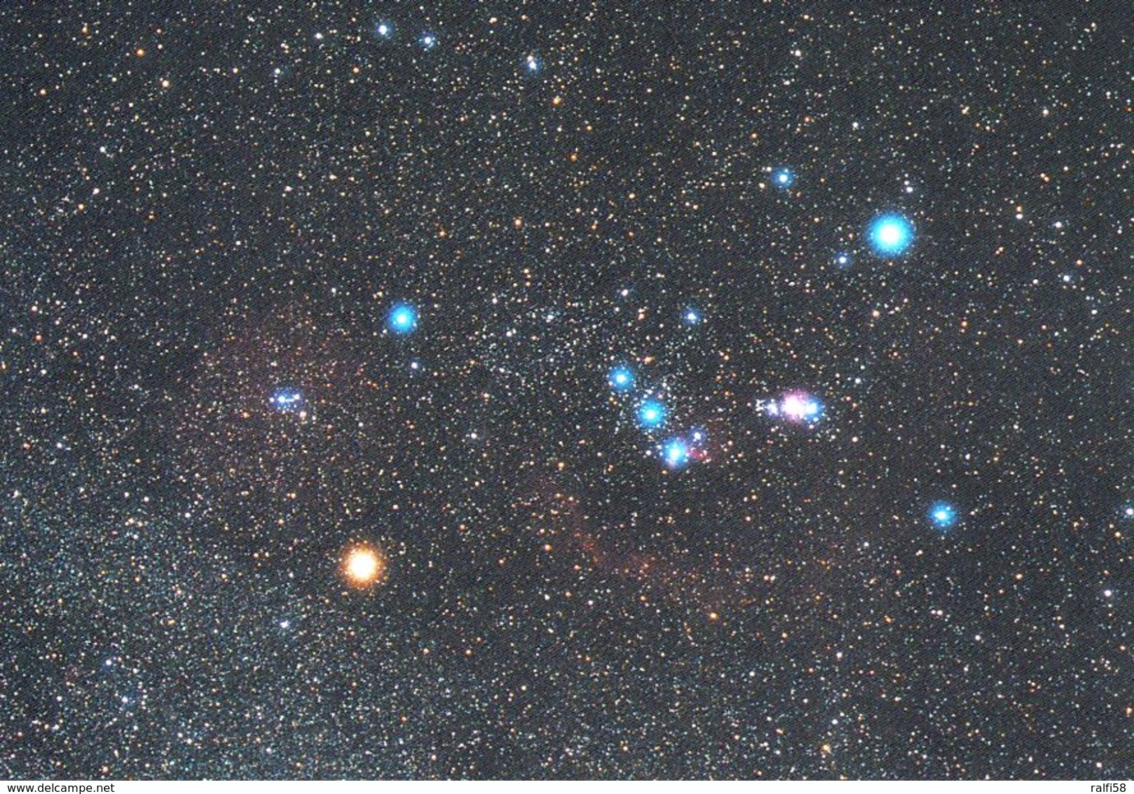 1 AK Astronomie * Sternbild Orion Am Wintersternhimmel, Der Rote Fleck Ist Der Orion-Nebel Information Zur AK Siehe Scan - Astronomie