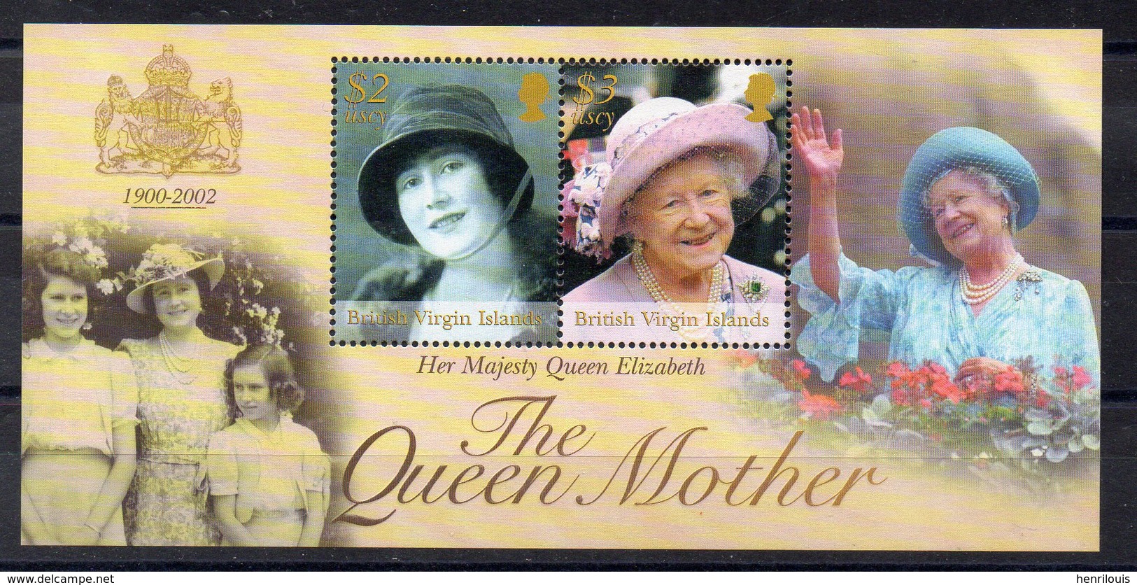 Iles VIERGES   Timbres Neufs ** De 2002  ( Ref 578 ) - Famille Royale - Queen Mother - Iles Vièrges Britanniques