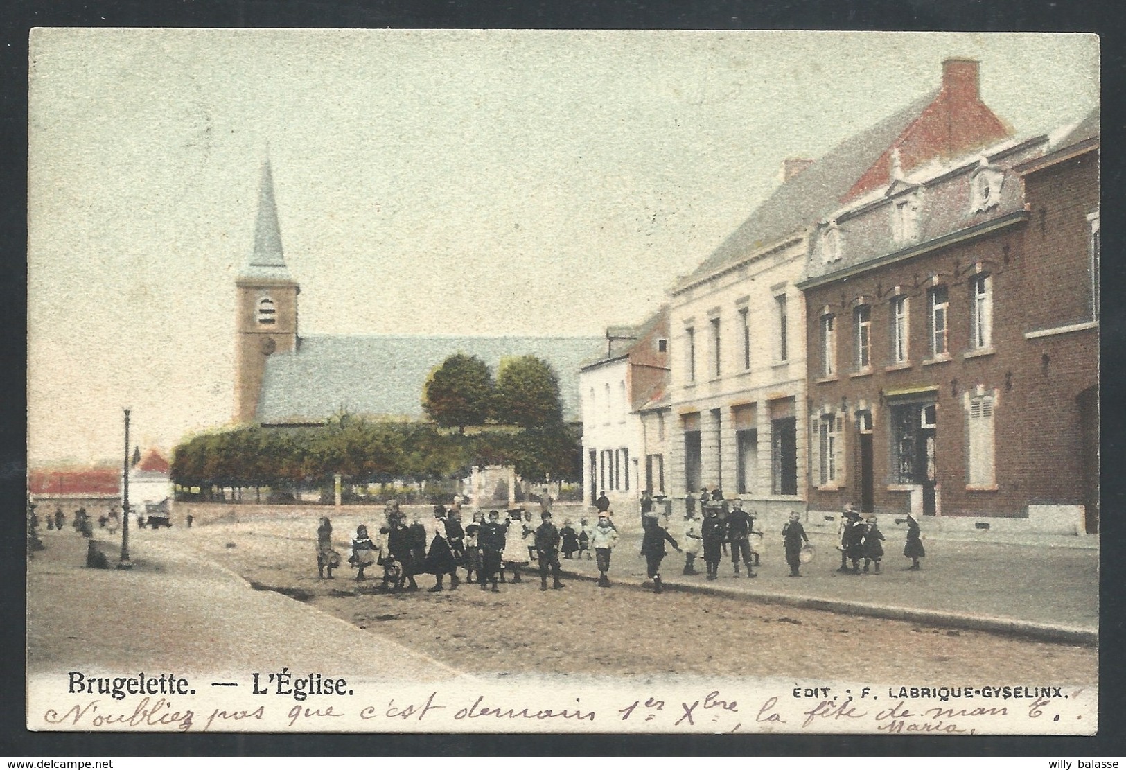 +++ CPA - BRUGELETTE - L'Eglise - Carte Animée - Couleur 1907   // - Brugelette