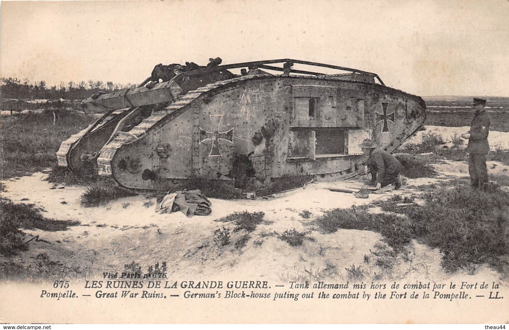 ¤¤   -  Les Ruines De La Grande Guerre   -  Tank Allemand Mis Hors De Combat Par Le Fort De Pompelle  -  ¤¤ - Equipment