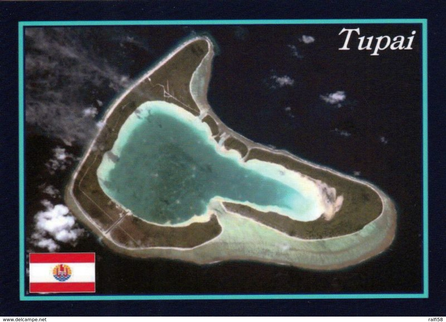 1 AK Atoll Tupai * Französisch Polynesien - Luftbildaufnahme - French Polynesia * - French Polynesia