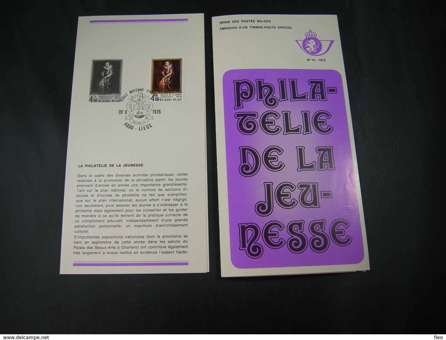 BELG.1975 1779 FDC (Liege) Folder Fr. : "Jeugdfilatelie/Philatelie De La Jeunesse" - 1981-1990