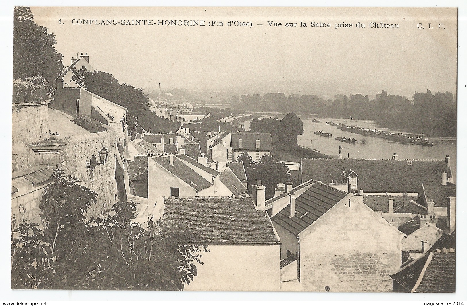 CPA [78] Yvelines > Conflans Sainte Honorine ( Fin D'Oise ) Vue Sur La Seine Prise Du Château - Conflans Saint Honorine