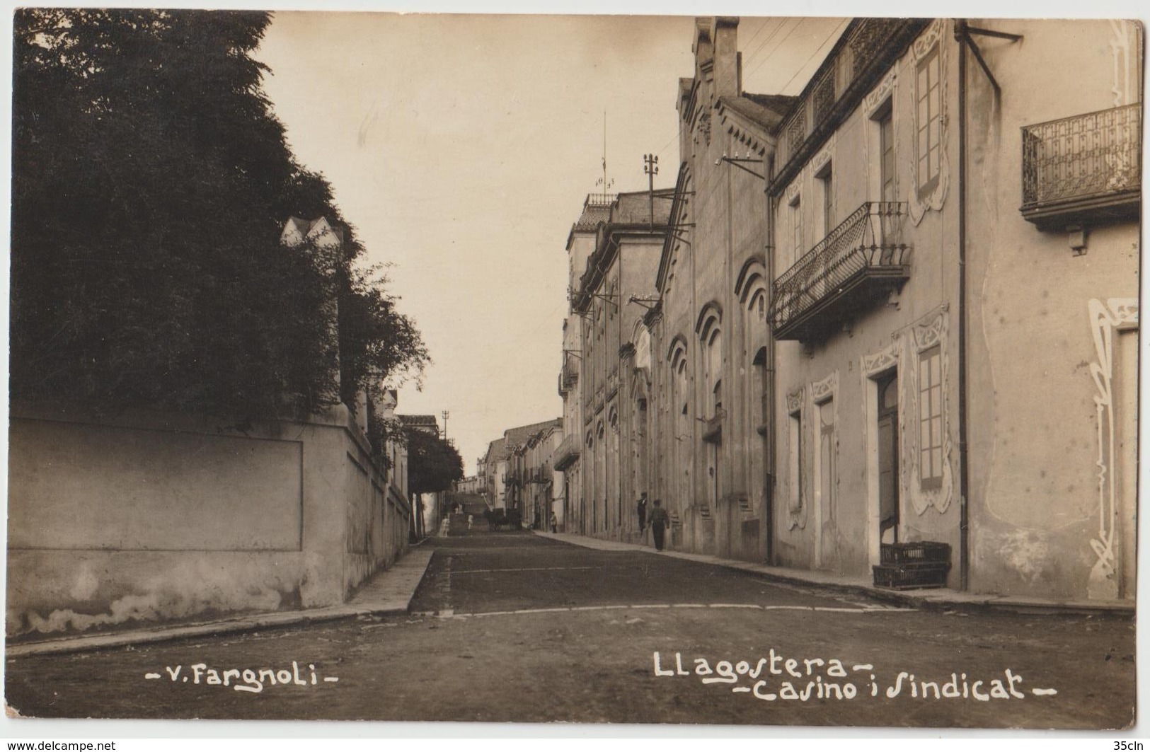 LLAGOSTERA - Carte Photo. Casino - Sindicat. - Gerona