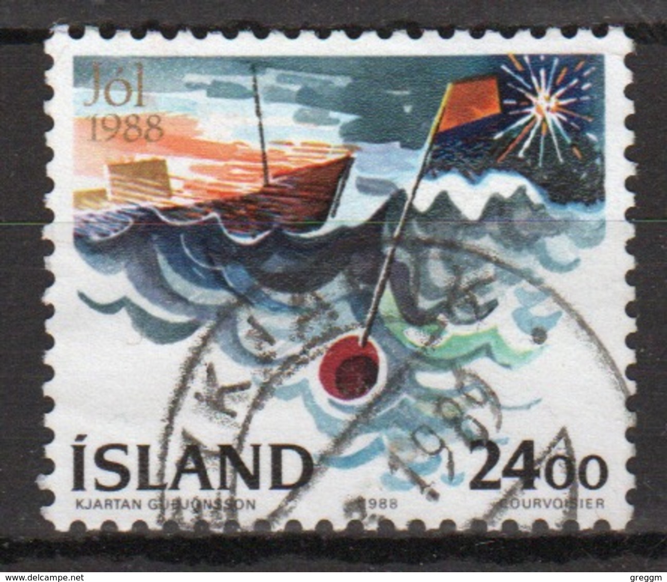 Iceland 1988 Single 24k Stamp From The Christmas Set. - Used Stamps