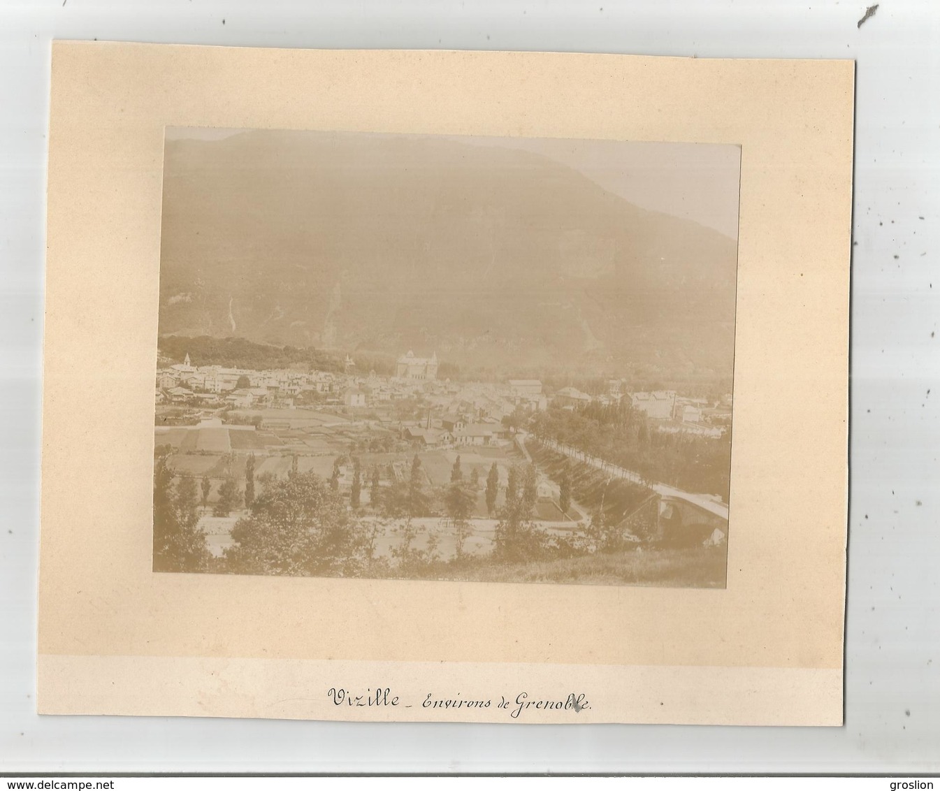 VIZILLE (ISERE) PHOTO ANCIENNE ENVIRONS DE GRENOBLE VUE PANORAMIQUE - Luoghi