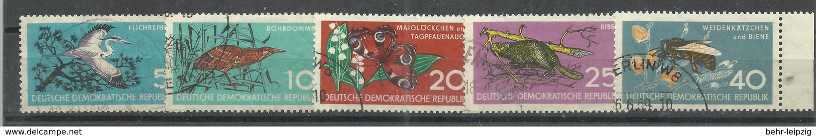 DDR 688-692 "Naturschutz Satz Kpl." Gestempelt.Mi 6,00 - Gebraucht