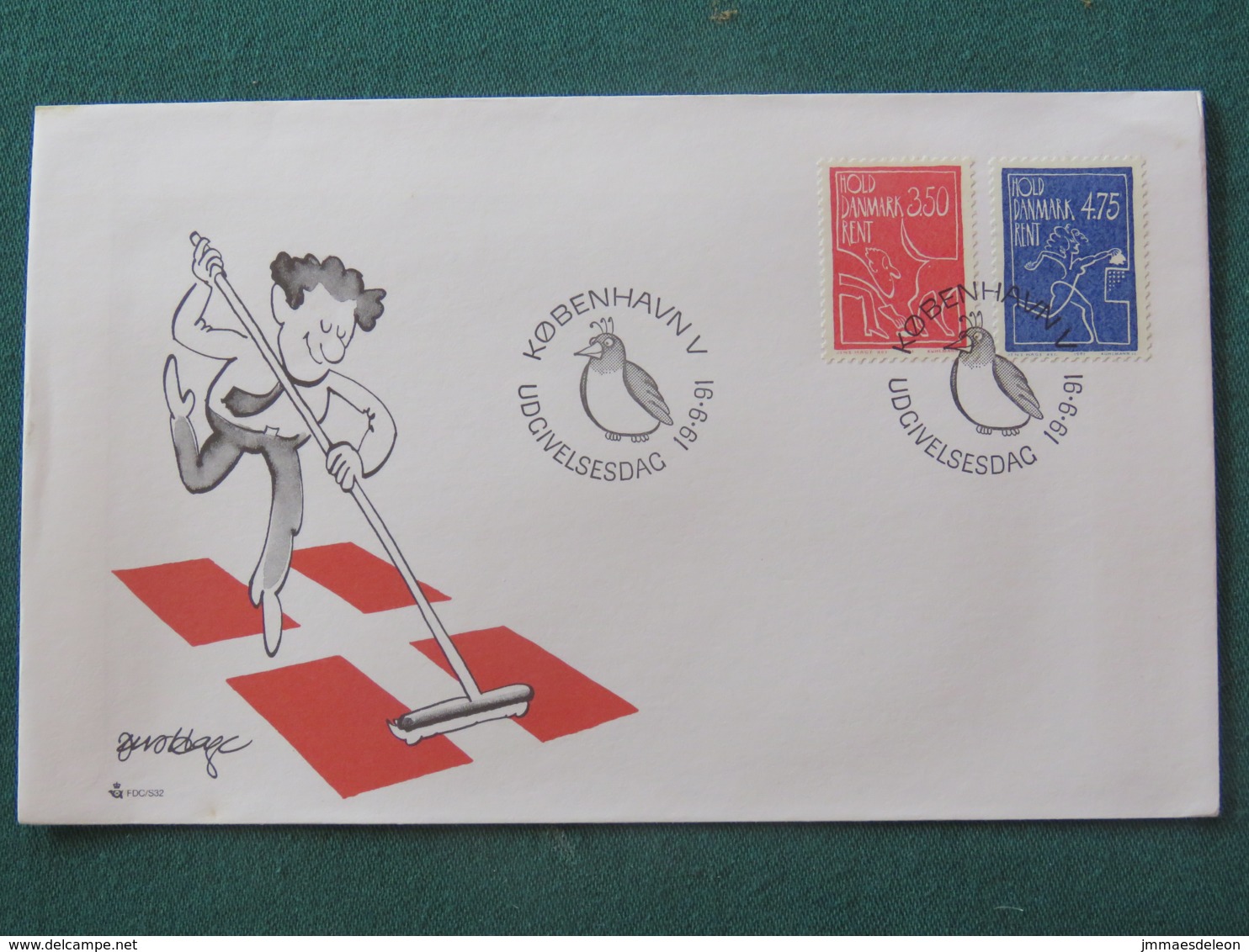 Denmark 1991 FDC Cover - Cleaning Dog Poop - Garbage - Bird - Storia Postale