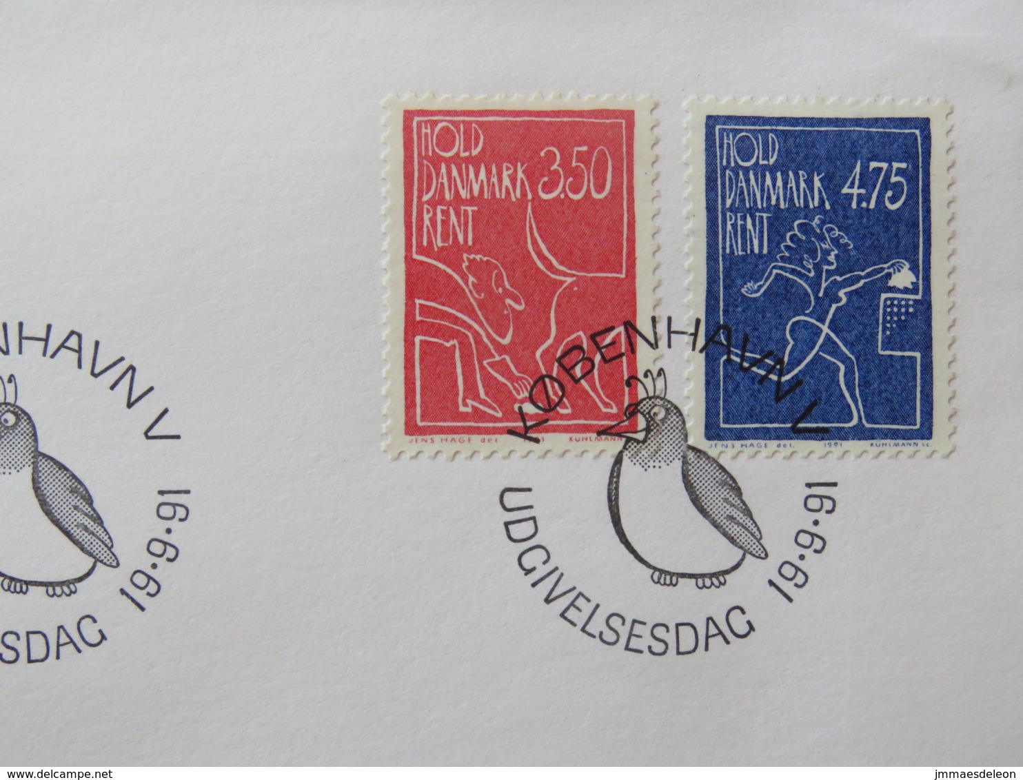 Denmark 1991 FDC Cover - Cleaning Dog Poop - Garbage - Bird - Storia Postale