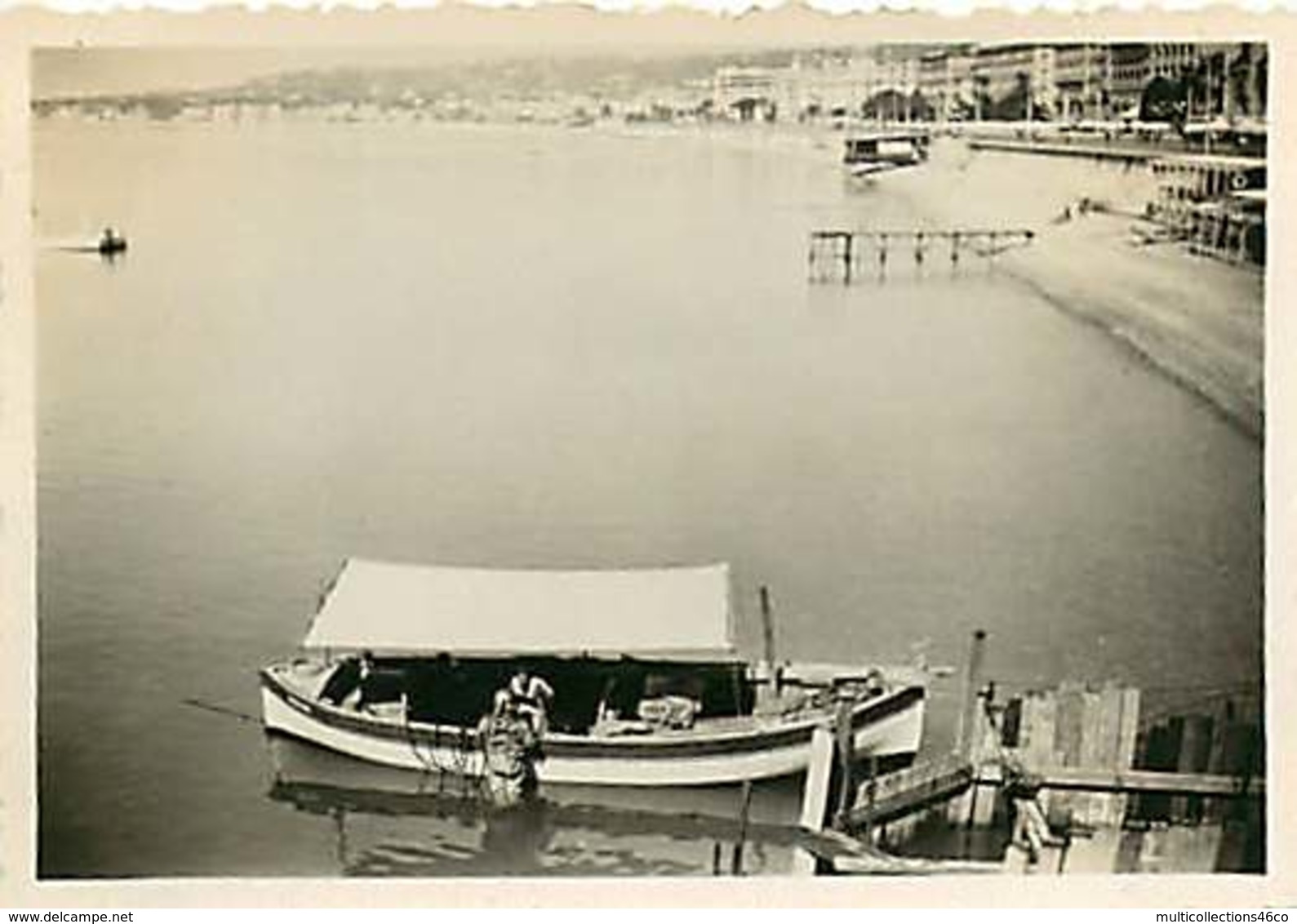 180719D - PHOTO 1935 - 06 NICE Le Scaphandrier - Mise à L'eau Mer Barque Bateau - Navegación - Puerto