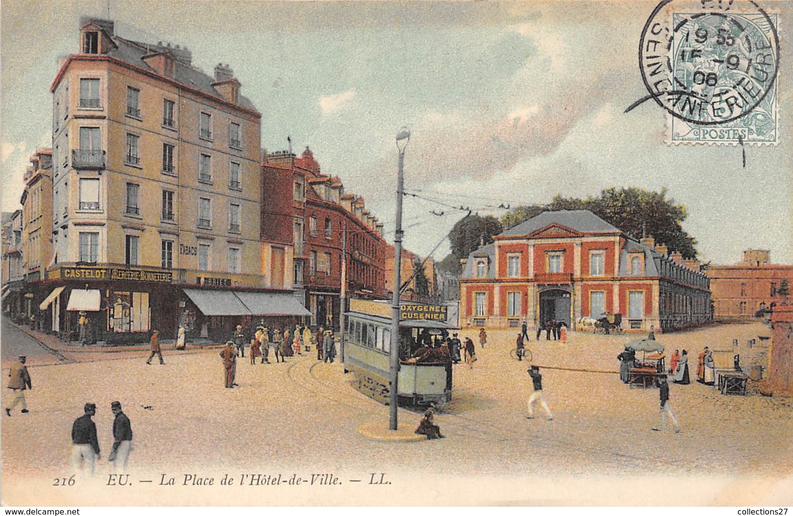 76-EU-LA PLACE DE L'HÔTEL DE VILLE - Eu