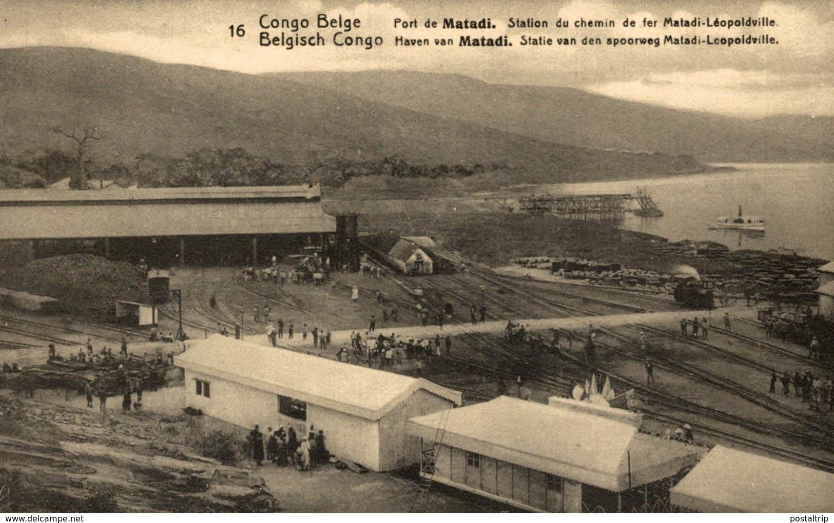 CONGO - BELGE --- Port De Matadi - Station Du Chemin De Fer Matadi-Léopoldville - Congo Belga