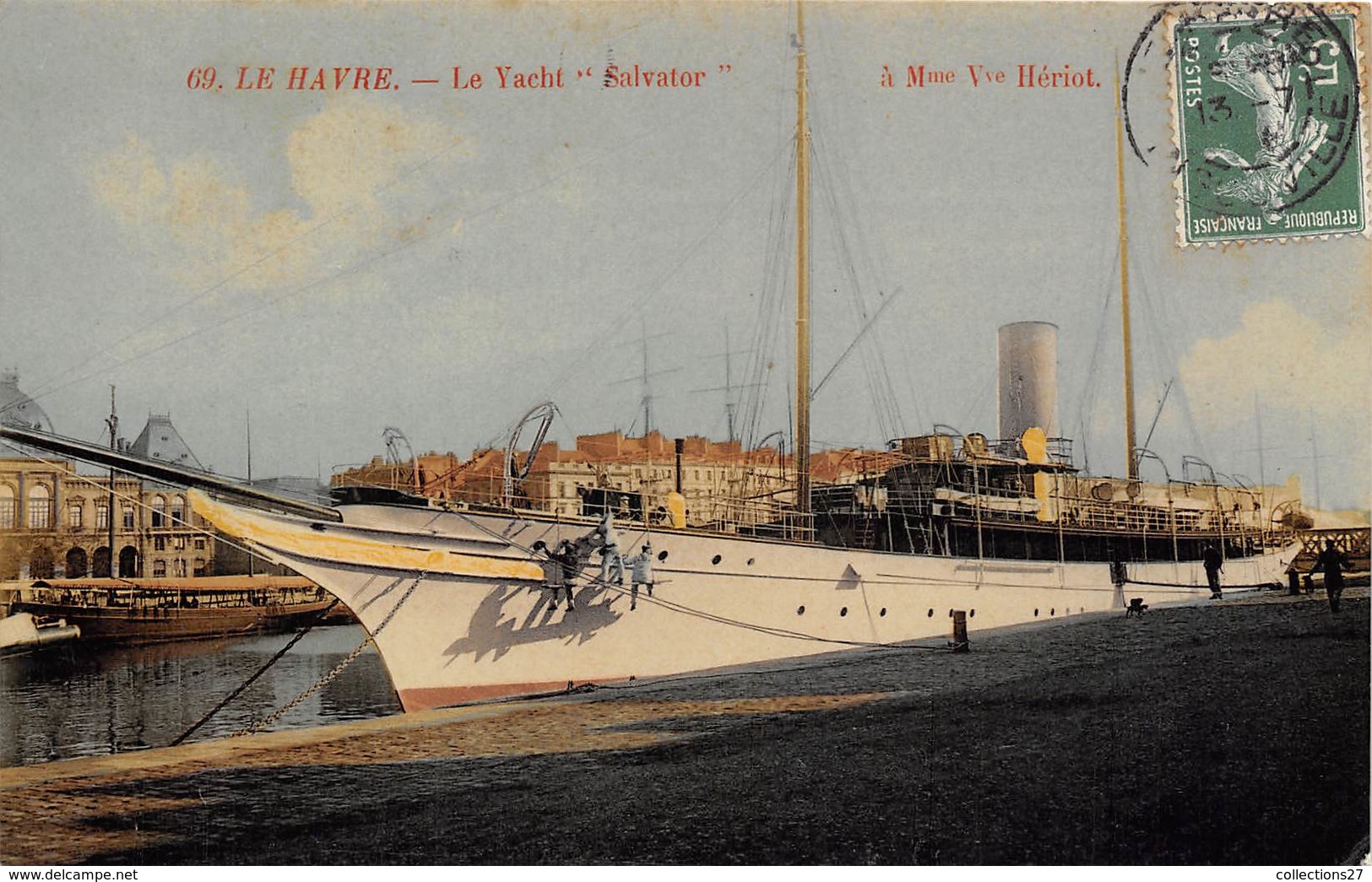 76-LE-HAVRE- LE YACHT SALVATOR, A MME Vve HERIOT - Harbour