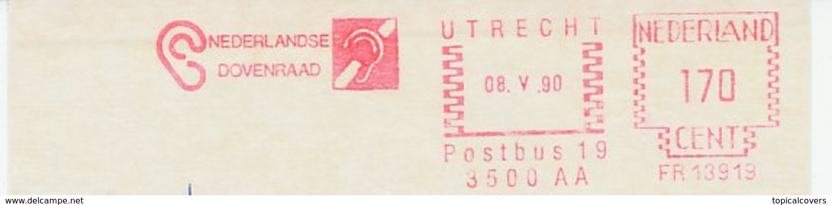 Meter Cut Netherlands 1990 Deaf Council - Other & Unclassified