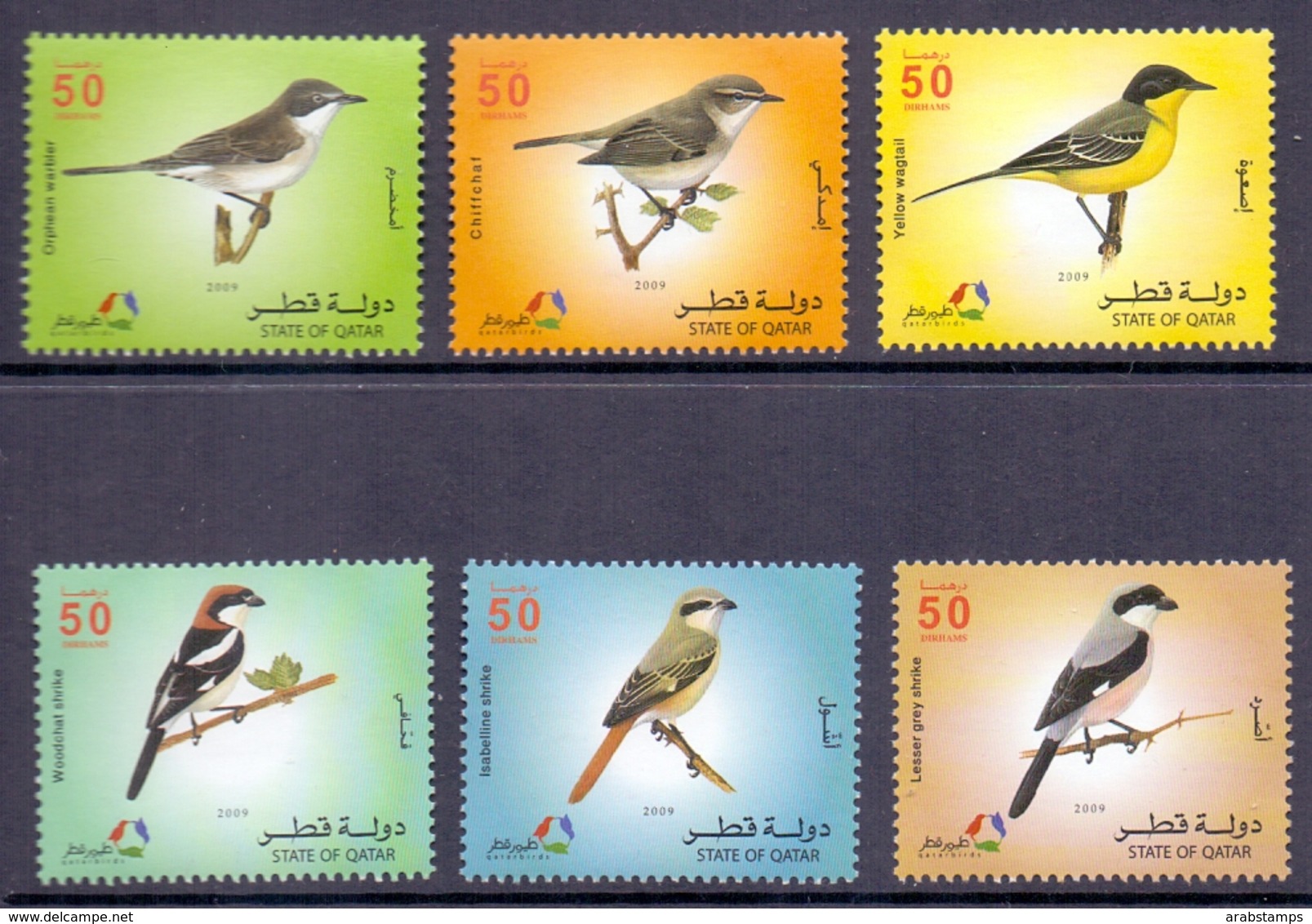 2009 QATAR Birds Complete Sets 6 Values MNH - Qatar