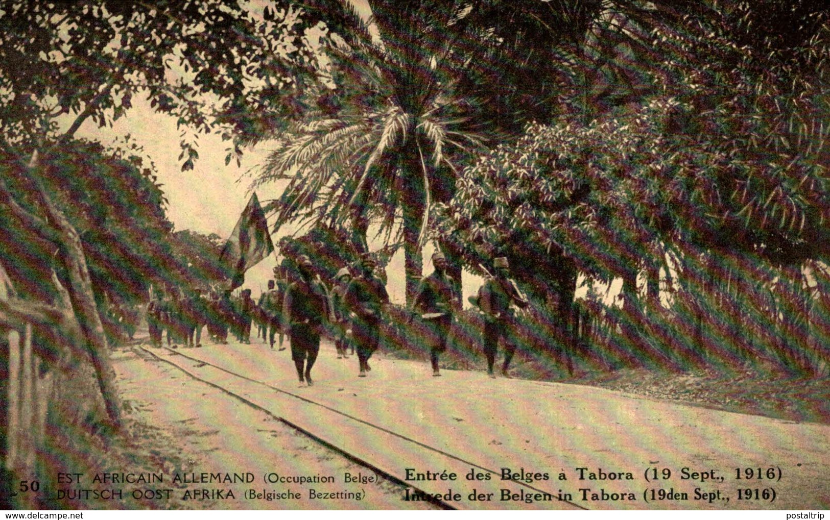 Entrée Des Troupes Belges à Tabora Le 19 Septembre 1916 Est Africain Allemand Occupation Belge Tanzanie - Congo Belga