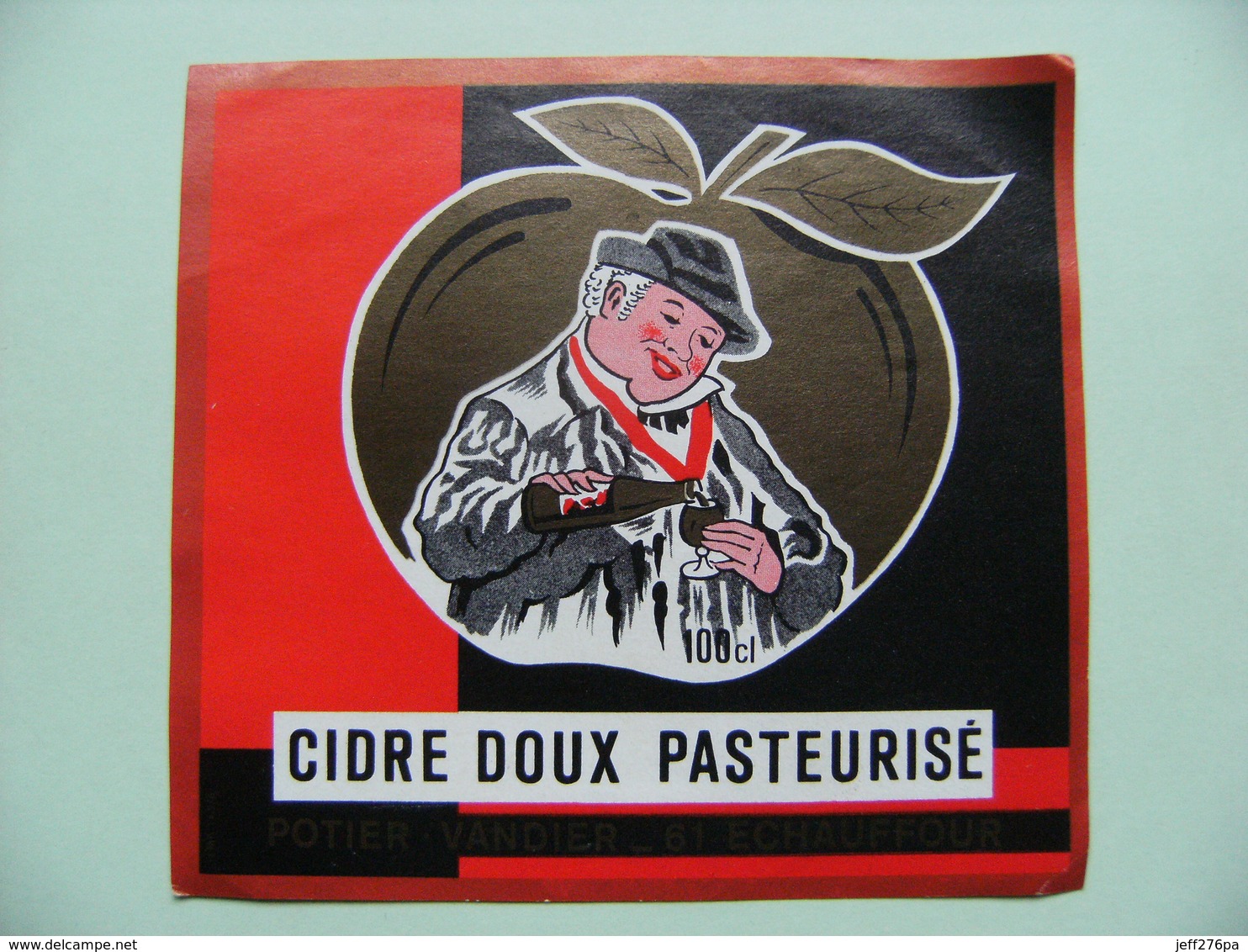 Etiquette Cidre Doux Normand - Maison Potier.Vandier à Echauffour 61 - Orne   A Voir ! - Sonstige & Ohne Zuordnung