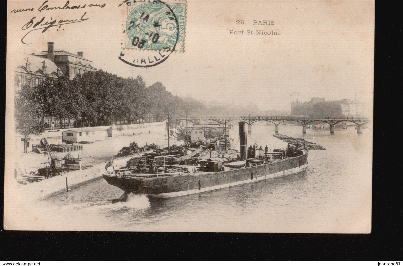 LOT575.....SELECTION 5 CPA PARIS ...LA SEINE - 5 - 99 Postales