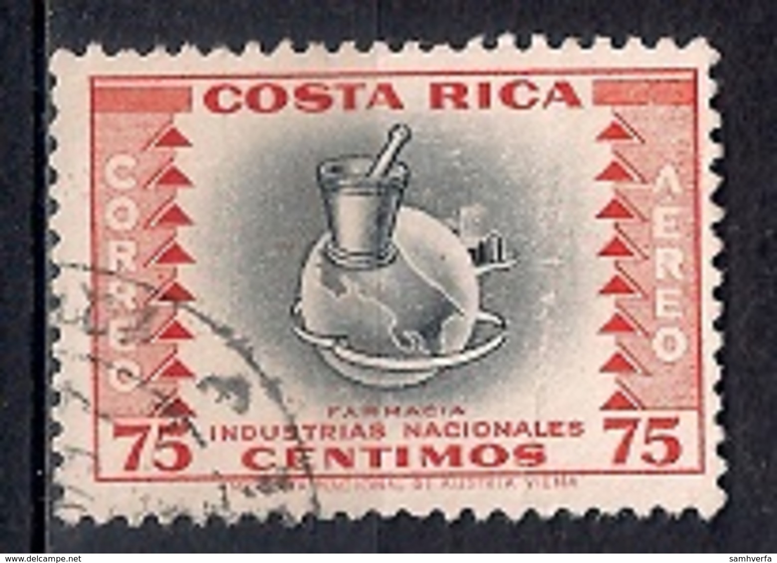 Costa Rica 1956 - Airmail - Issue Of 1954 Overprinted IMPRENTA NACIONAL DE AUSTRIA VIENA - Costa Rica