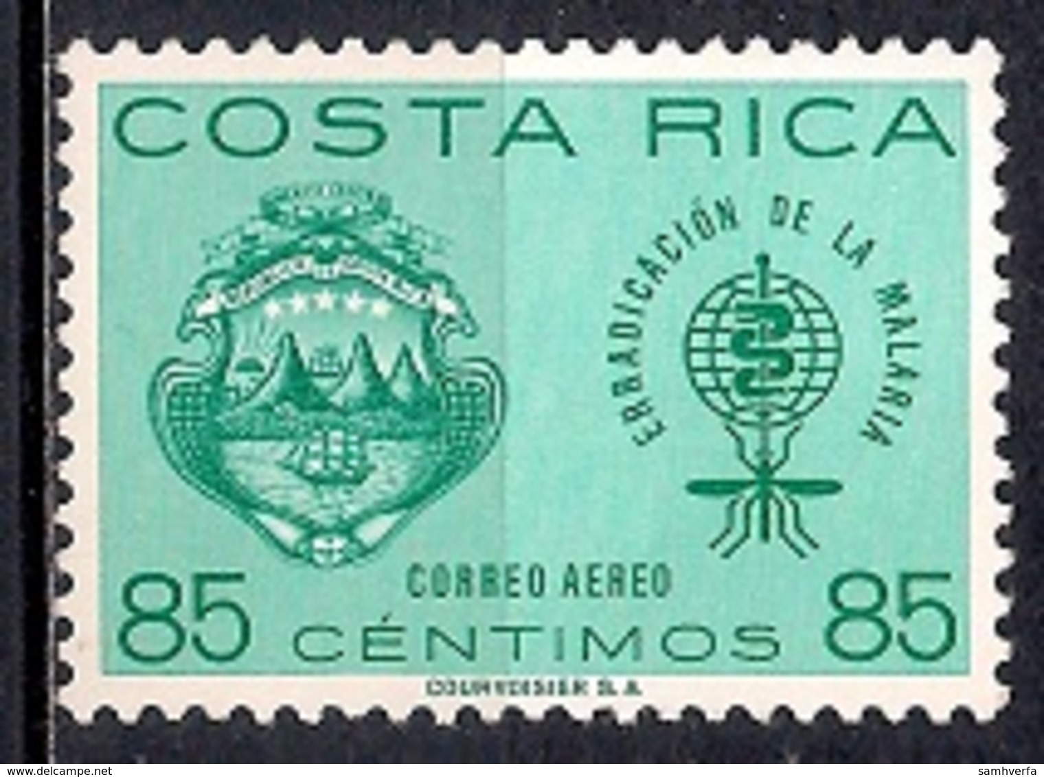 Costa Rica 1963 - Airmail - Malaria Eradication - Costa Rica