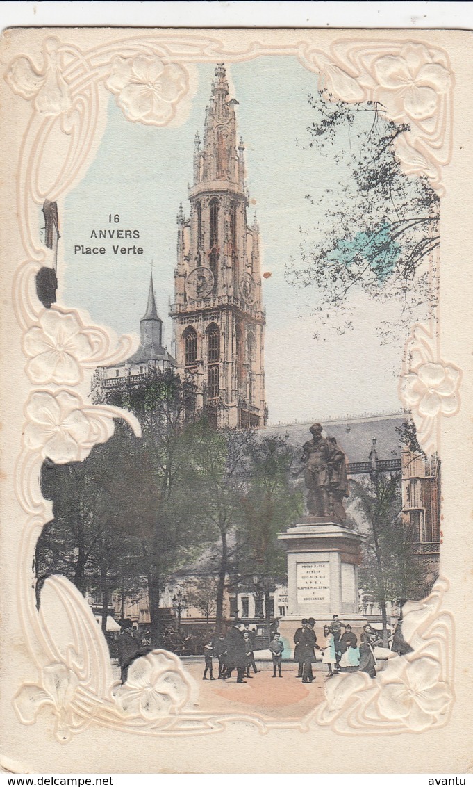 ANTWERPEN / GROENPLAATS  / RELIEFKAART 1907 - Antwerpen