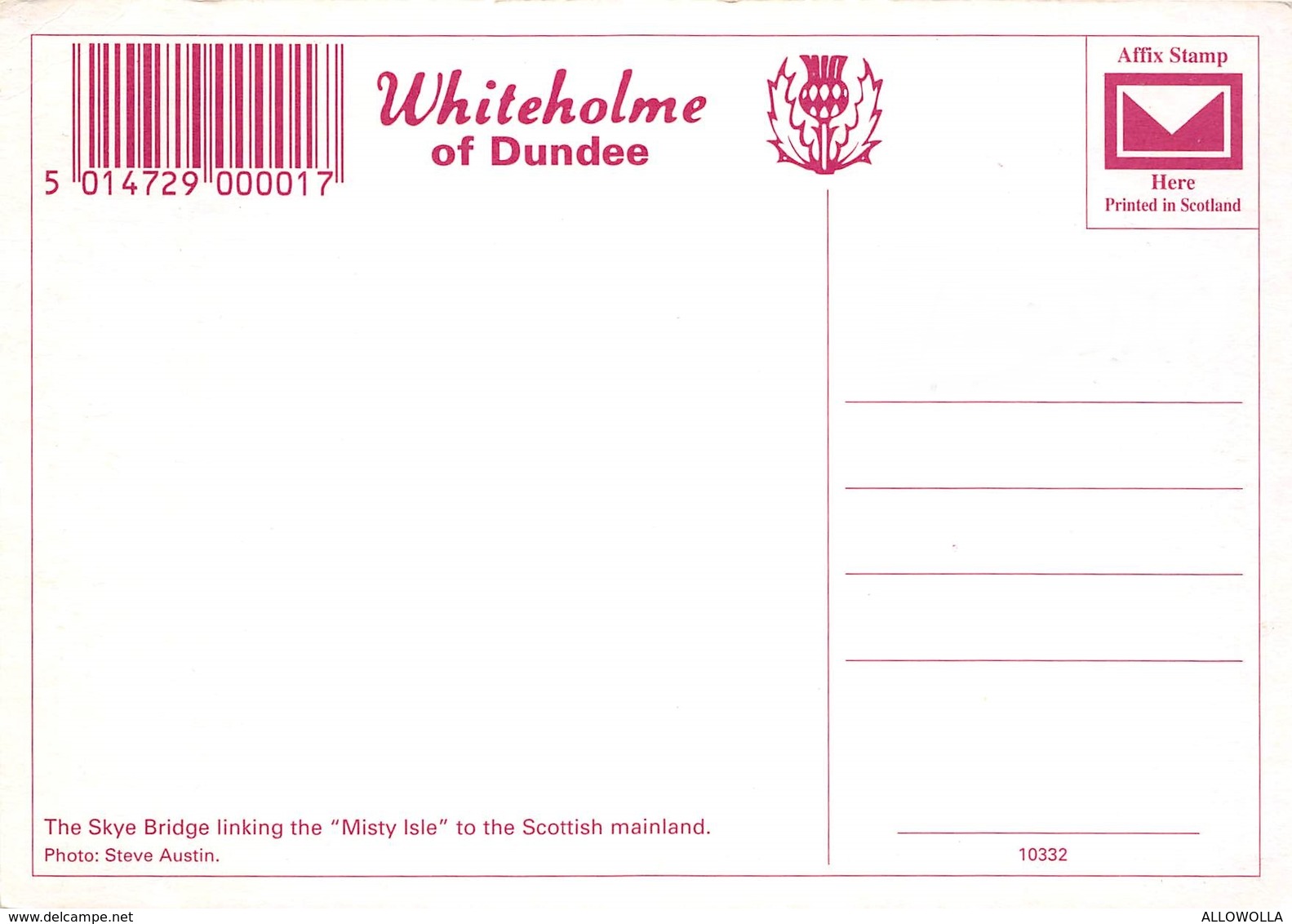 4703" THE ISLE OF SKYE-THE SKYE BRIDGE LINKING THE MISTY ISLE TO THE SCOTTISH MAINLAND " PONTE-CART. POST. OR. NON SPED. - Altri & Non Classificati