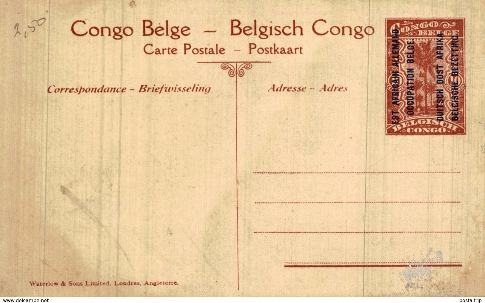 Tanzanie Kigoma Porteurs Au Repos Est Africain Allemand Occupation Belge - Congo Belga