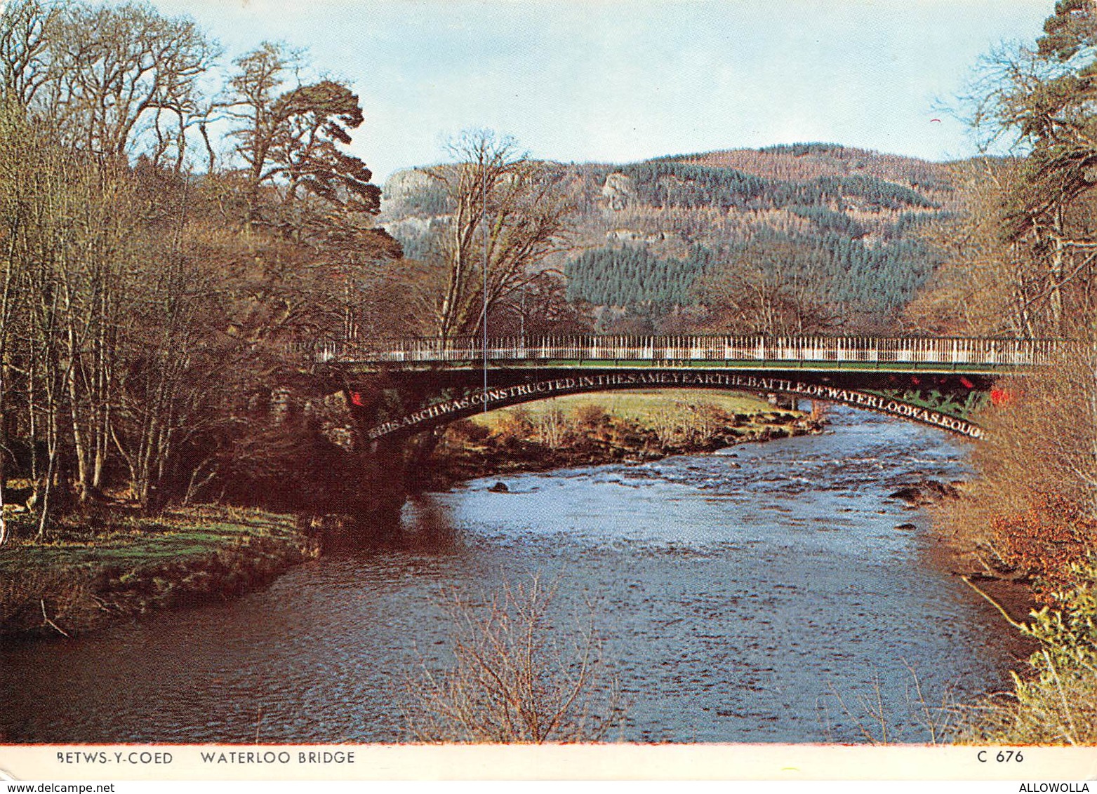 4705" BETWS Y COED - WATERLOO BRIDGE " PONTE-CART. POST. OR. NON SPED. - Altri & Non Classificati