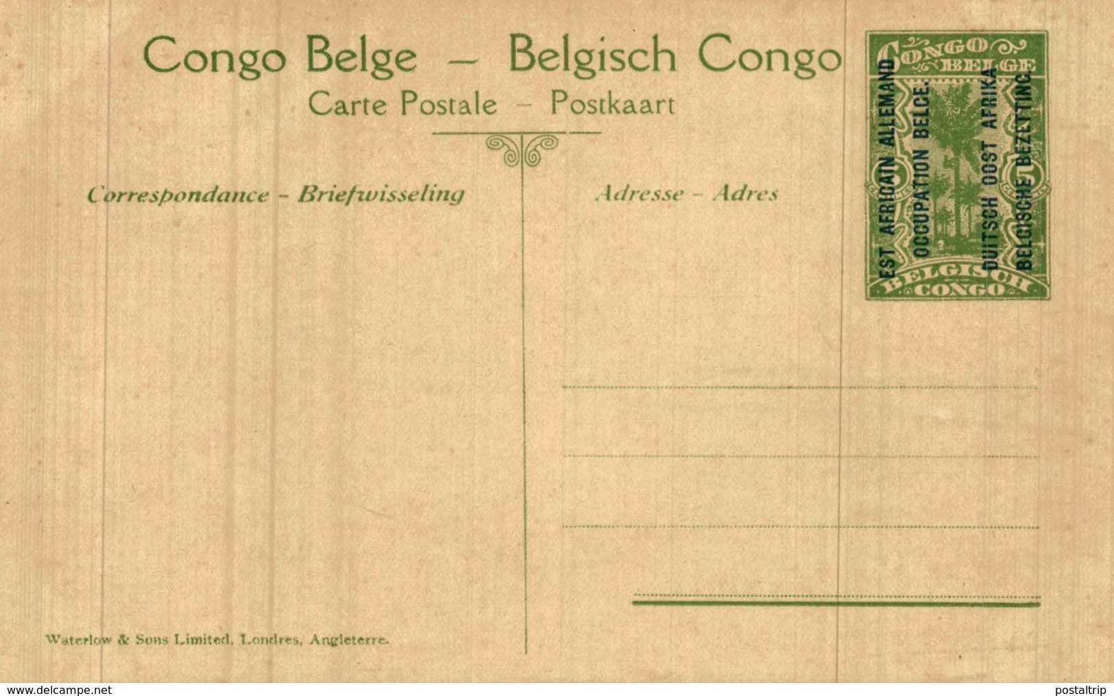 CONGO BELGE  Est Africain Allemand-Occupation Belge - Vue: Udjidji - Congo Belga