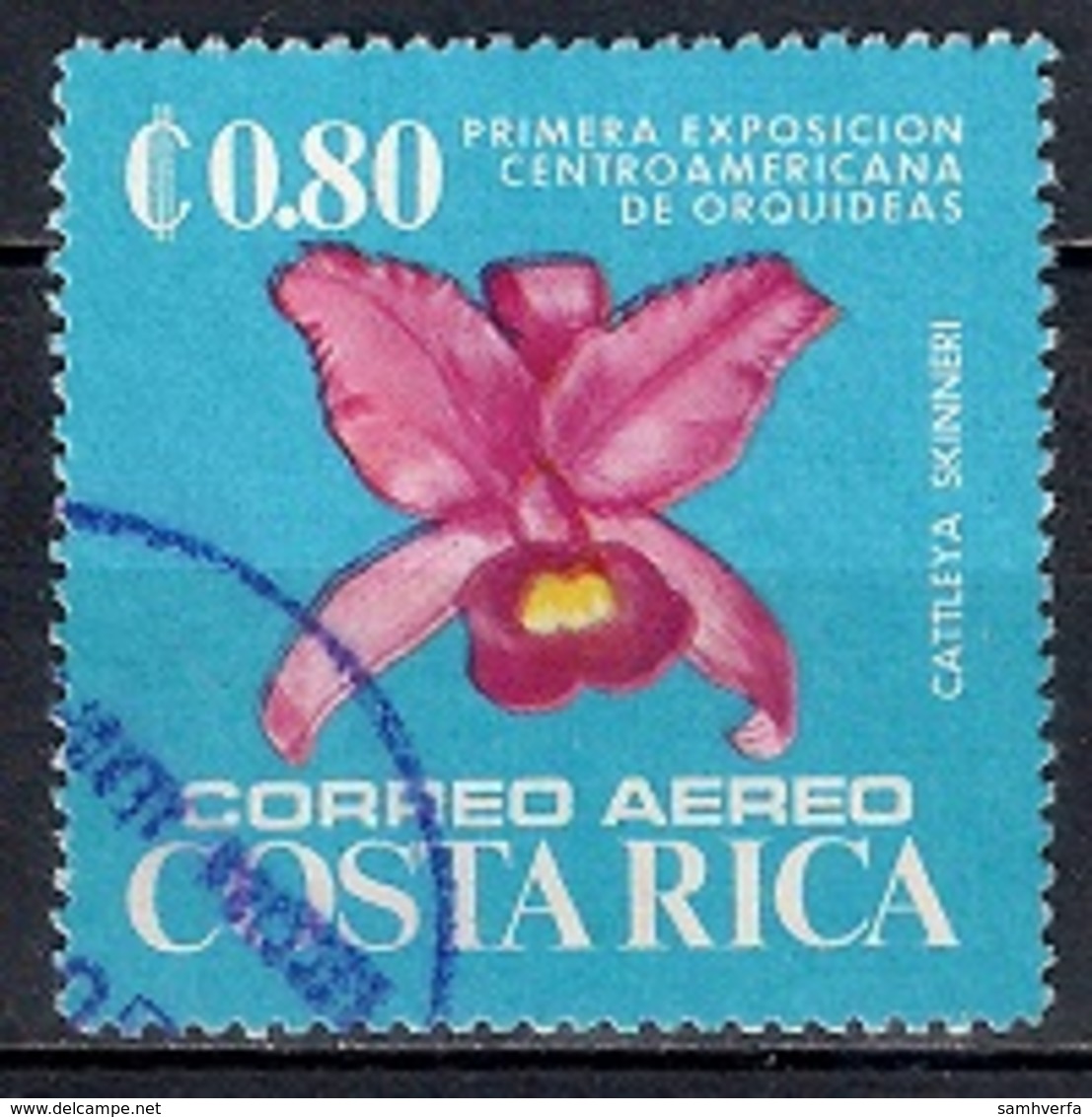 Costa Rica 1975 - Airmail - The 1st Central American Orchids Exhibition - Costa Rica