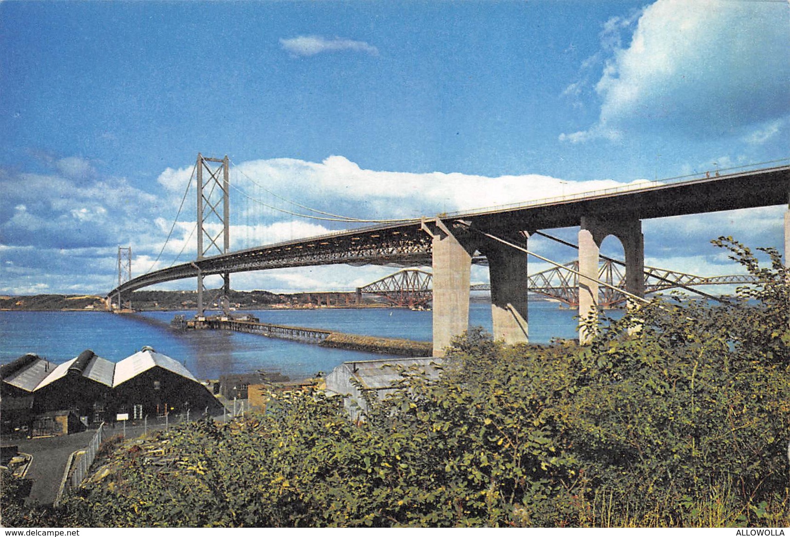 4707" THE FORTH ROAD BRIDGE FROM SOUTH QUEENSFERRY " PONTE-CART. POST. OR. NON SPED. - Altri & Non Classificati