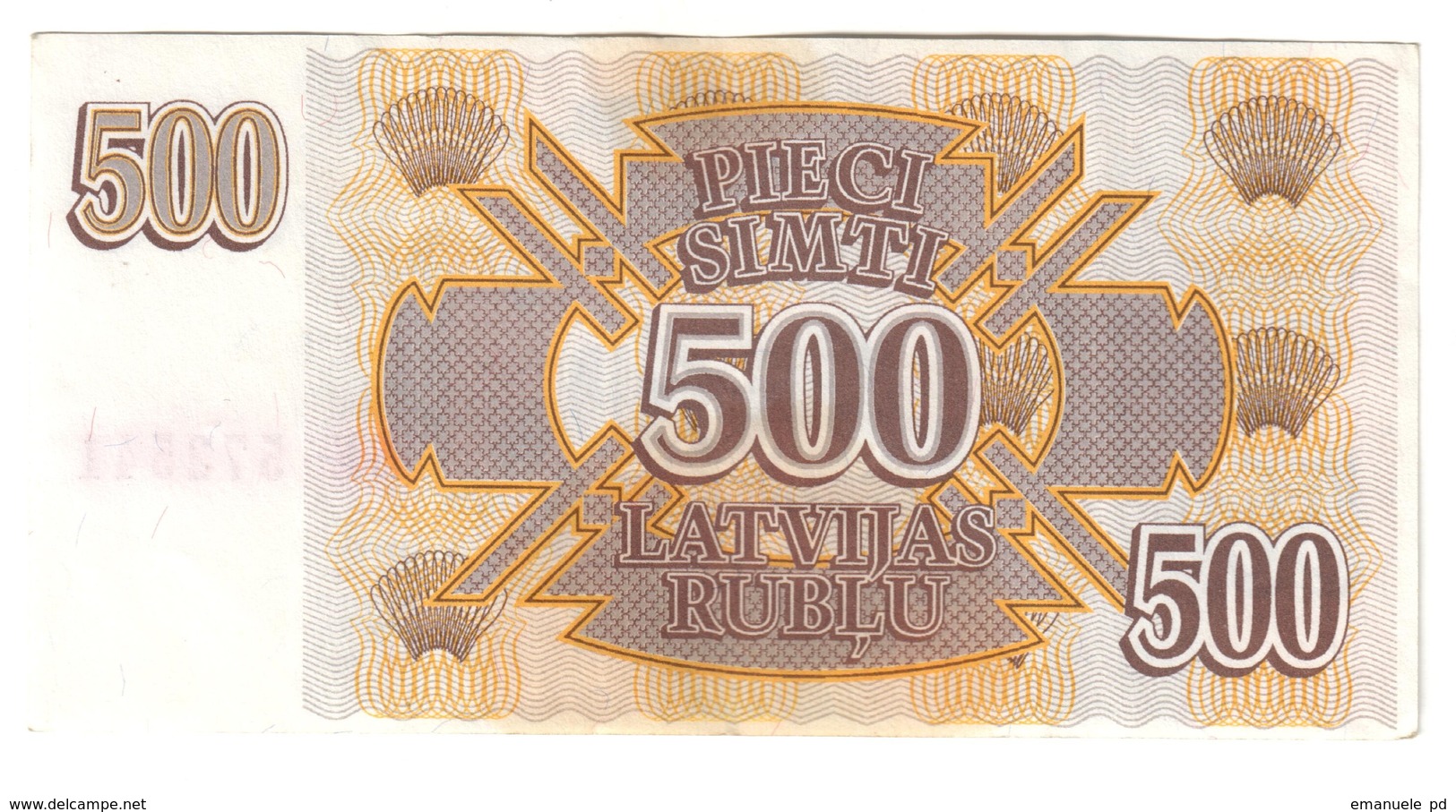 Latvia 500 Rublus 1992 .J. - Latvia