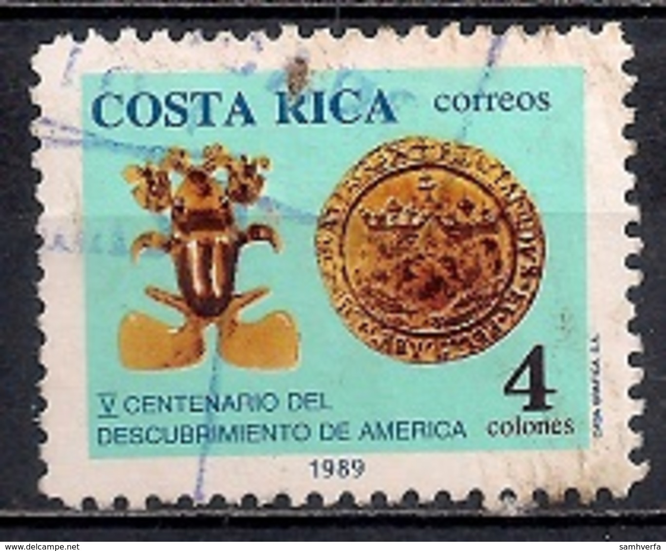 Costa Rica 1989 - Airmail - The 500th Anniversary (1992) Of Discovery Of America By Columbus - Costa Rica