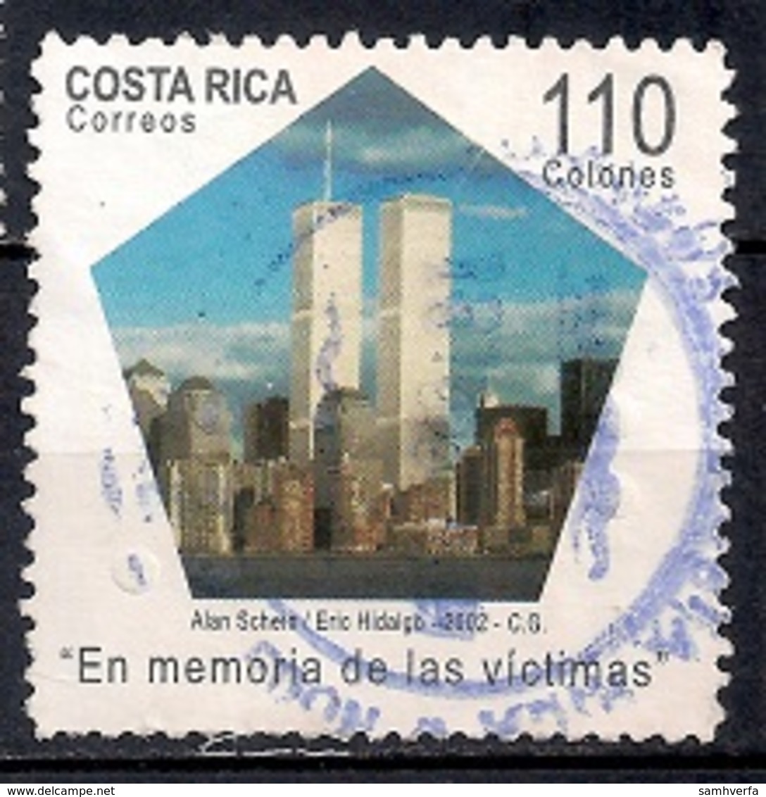 Costa Rica 2002 - The 1st Anniversary Of Attack On World Trade Centre, New York - Costa Rica